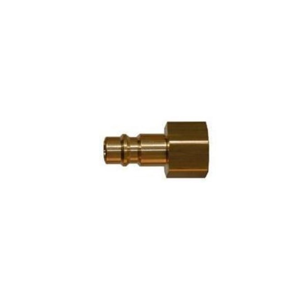 20SFIF05MXX RECTUS BRASS COUPLER<BR>10/32" UNF FEMALE STRAIGHT-THRU PLUG